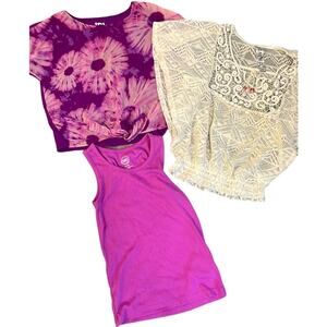 Back to School Girls 3 shirt bundle Size M 7/8